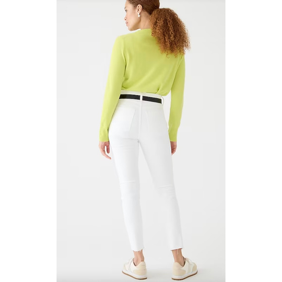 NWT J.Crew Petite 9" Toothpick Jean 27 27P White BQ311 Denim J. Crew Skinny - Picture 2 of 5